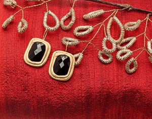 300 Christmas 2016 black onyx earrings