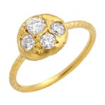 Multi diamond ring set in yellow gold 