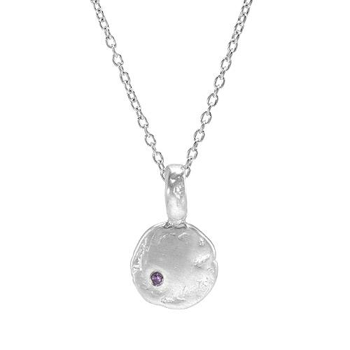 Sterling Silver Necklace With Birthstone