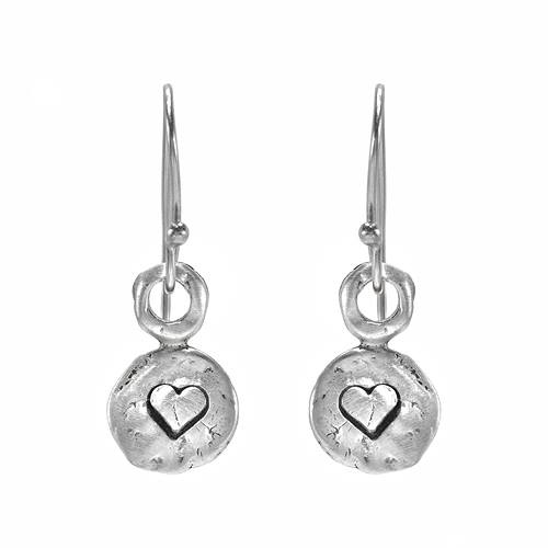 Sterling Silver Earrings - Heart Design