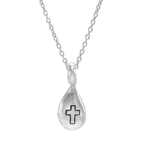 Sterling Silver Necklace With a Cross Design