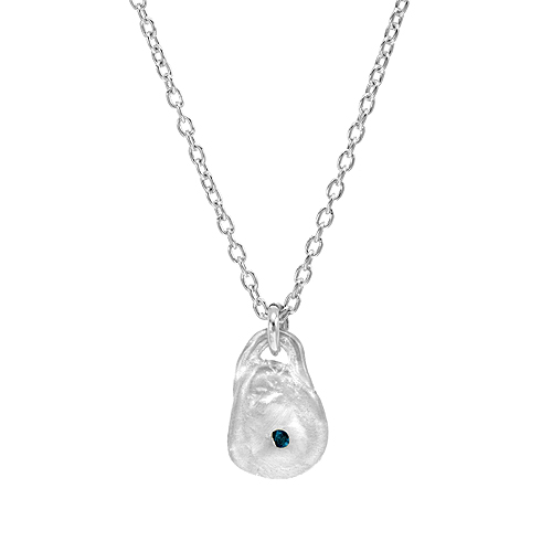 Sterling Silver Pendant Necklace - Single Birthstone